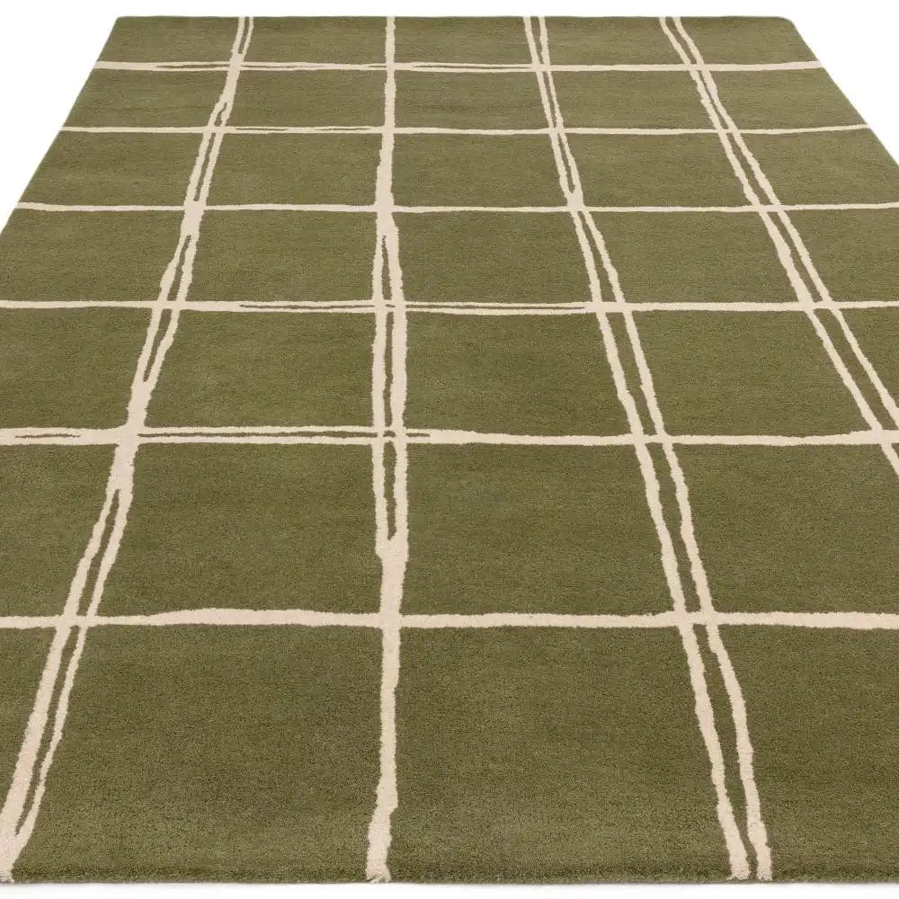 Albany Asiatic Grid Olive - Image 5