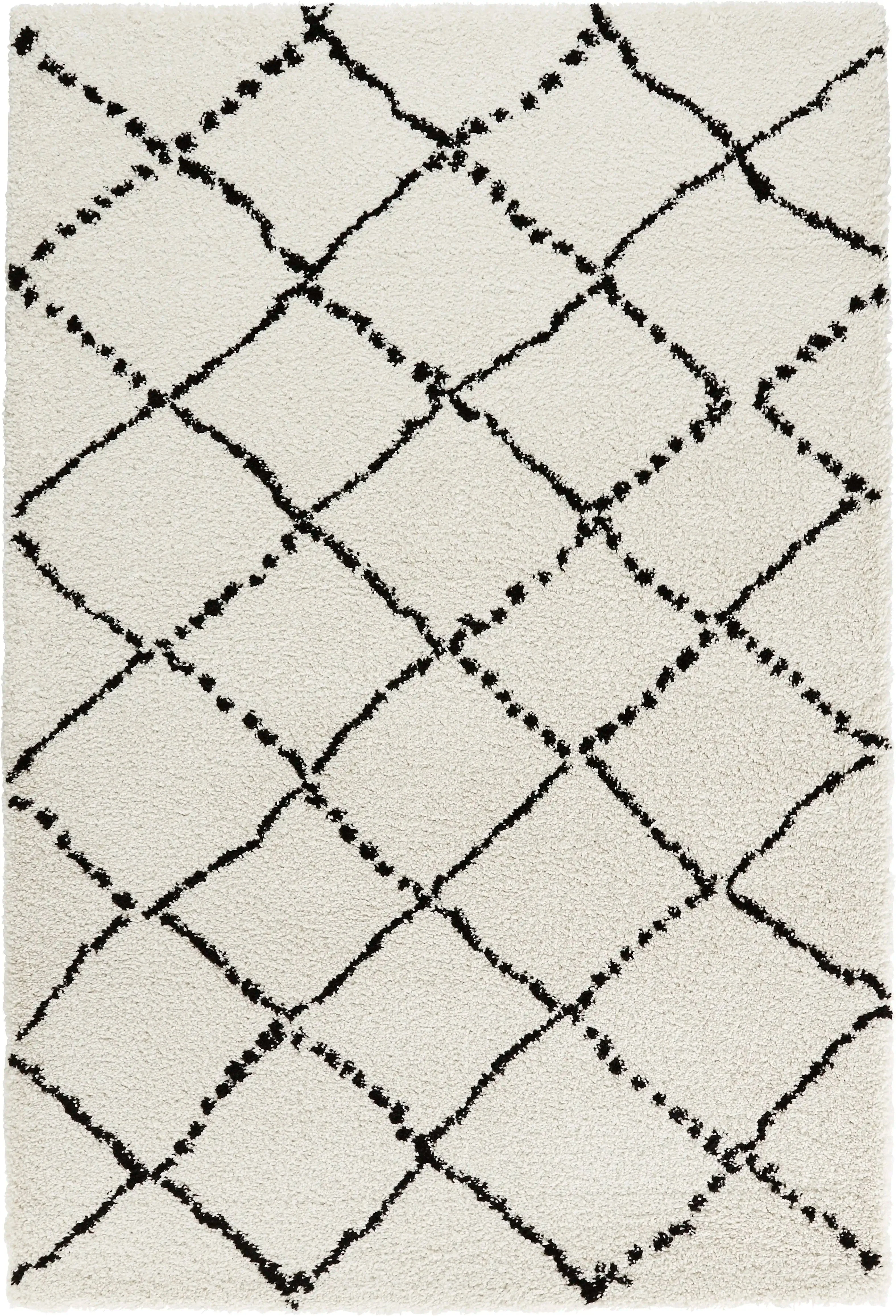 Allure 102753 Hash Cream Black Rug
