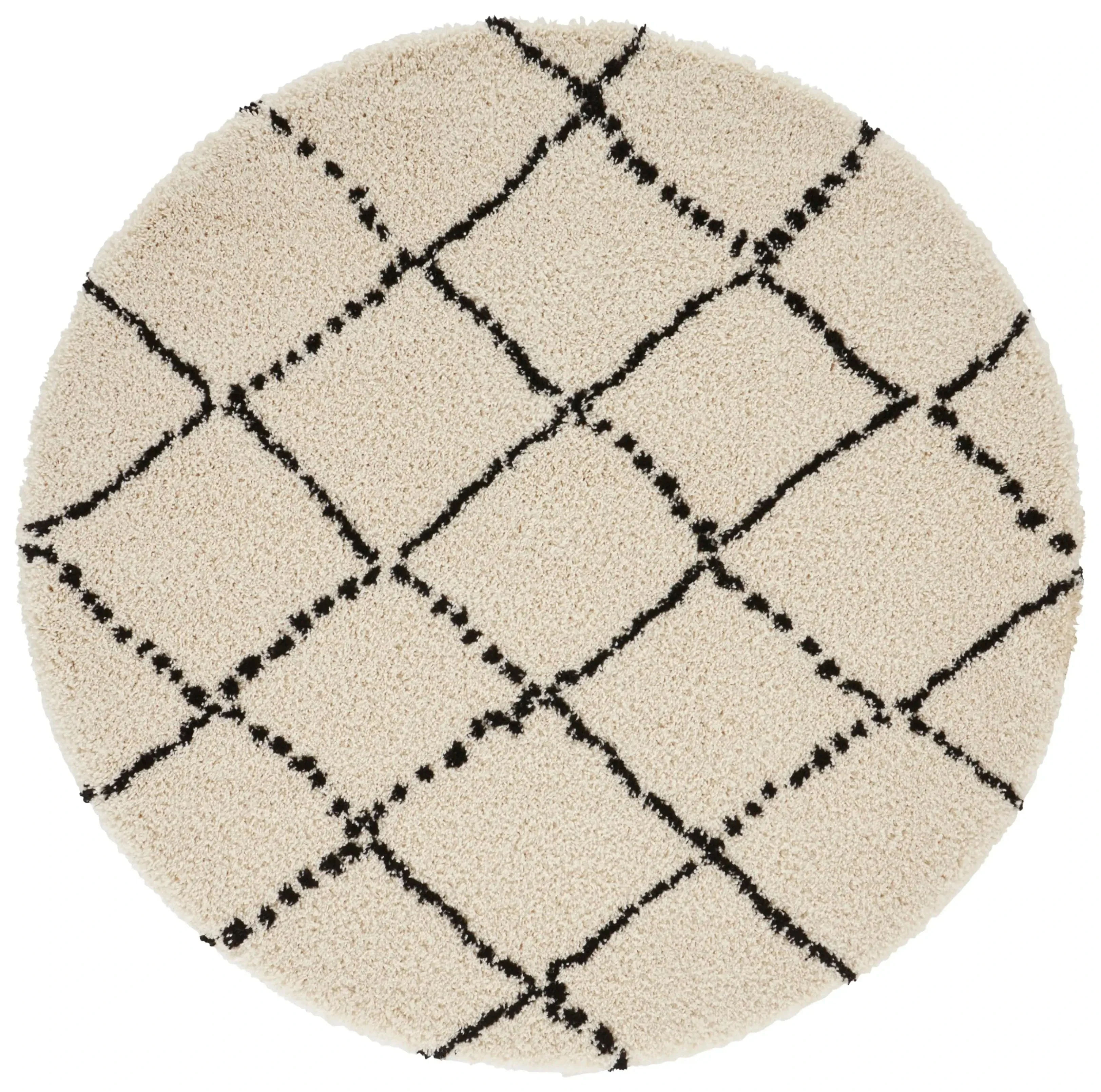 Allure 102753 Hash Cream Black Rug - Image 4