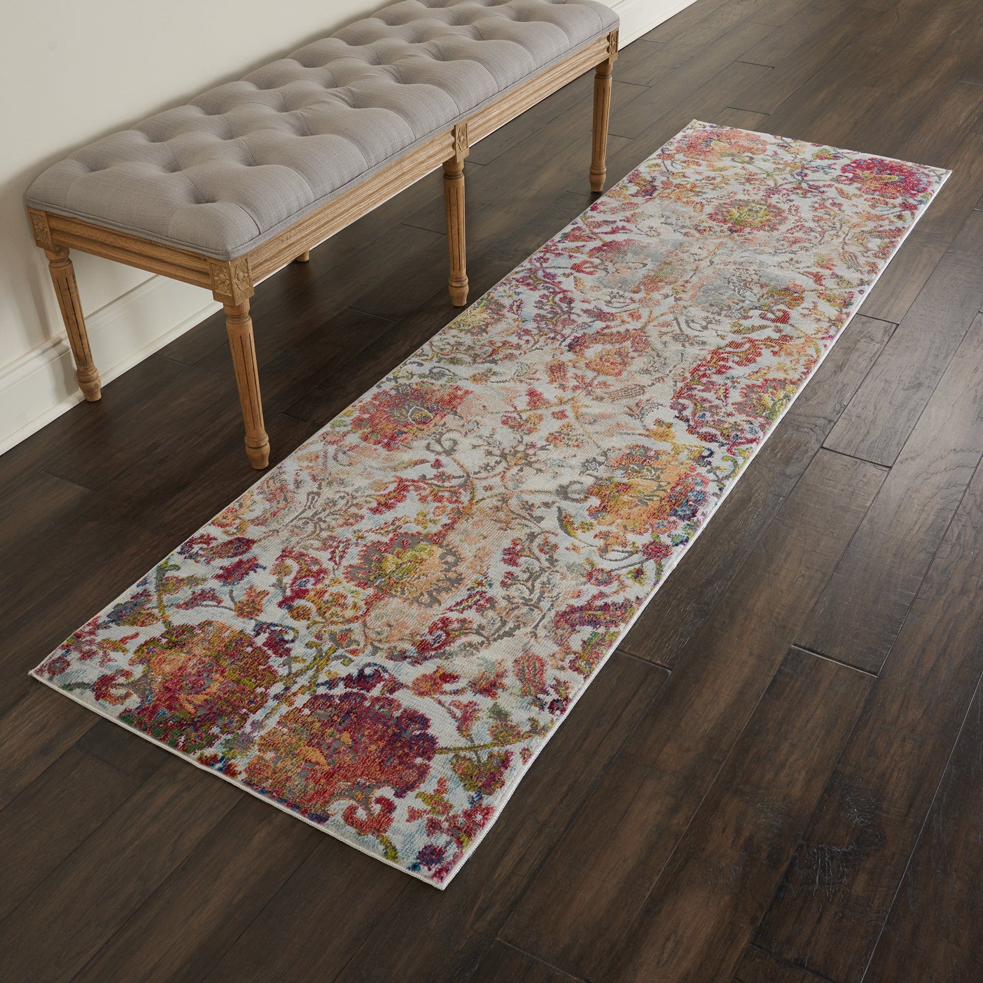 Ankara Global ANR06 Ivory Orange Runner