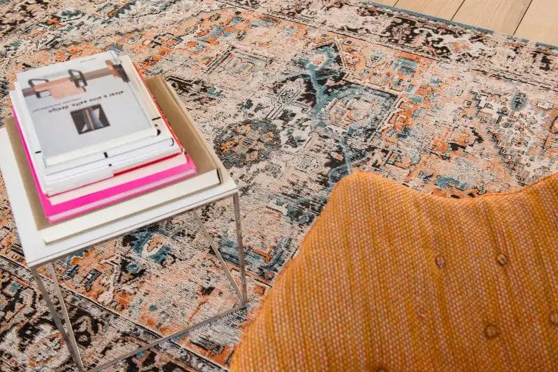 Antique Heriz 8705 Seray Orange Rugs - Image 3