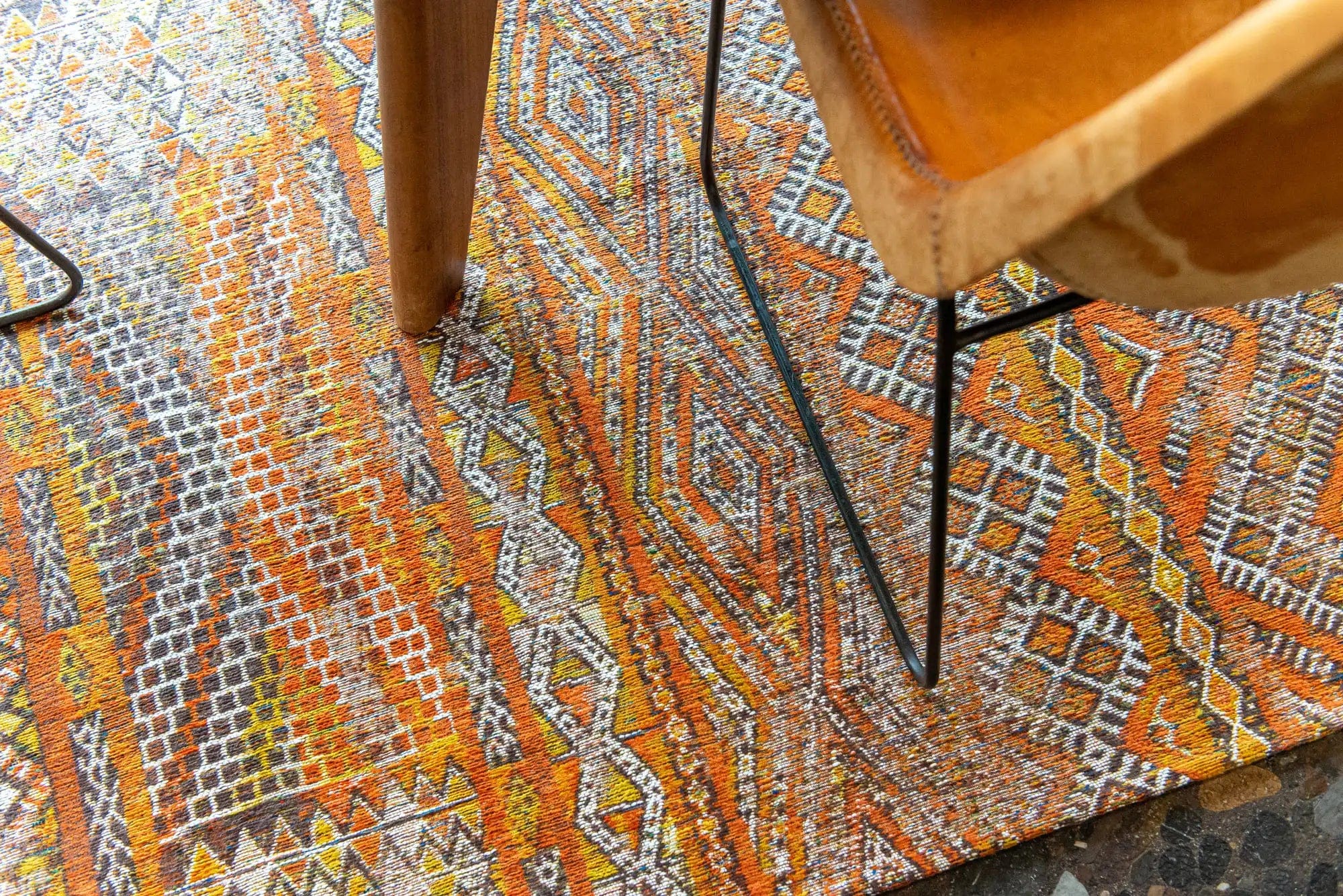 Antique Kilim 9111 Riad Orange Rugs - Image 5