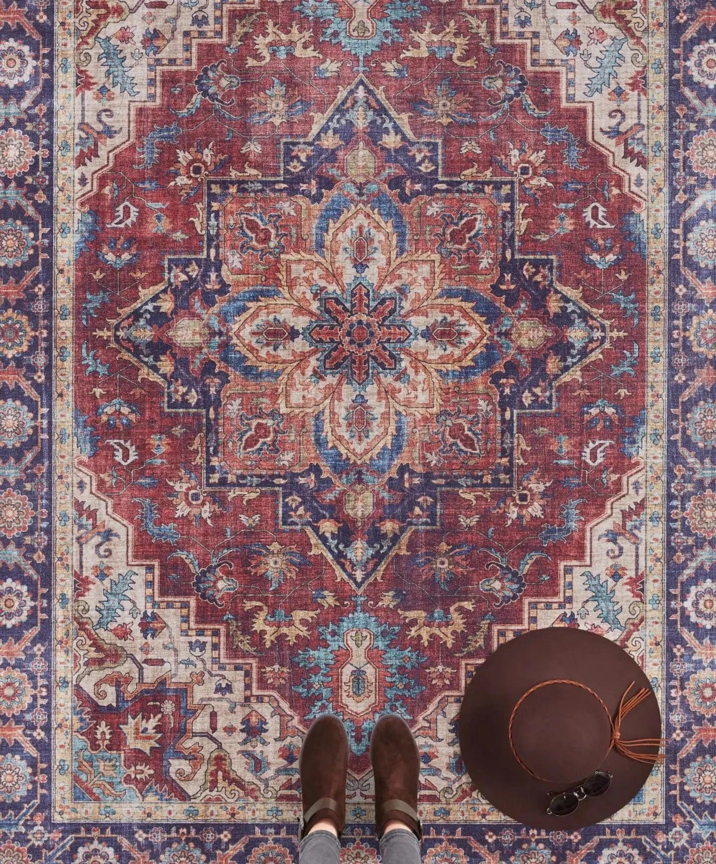 Asmar 104000 Anthea Plum Rug - Image 4