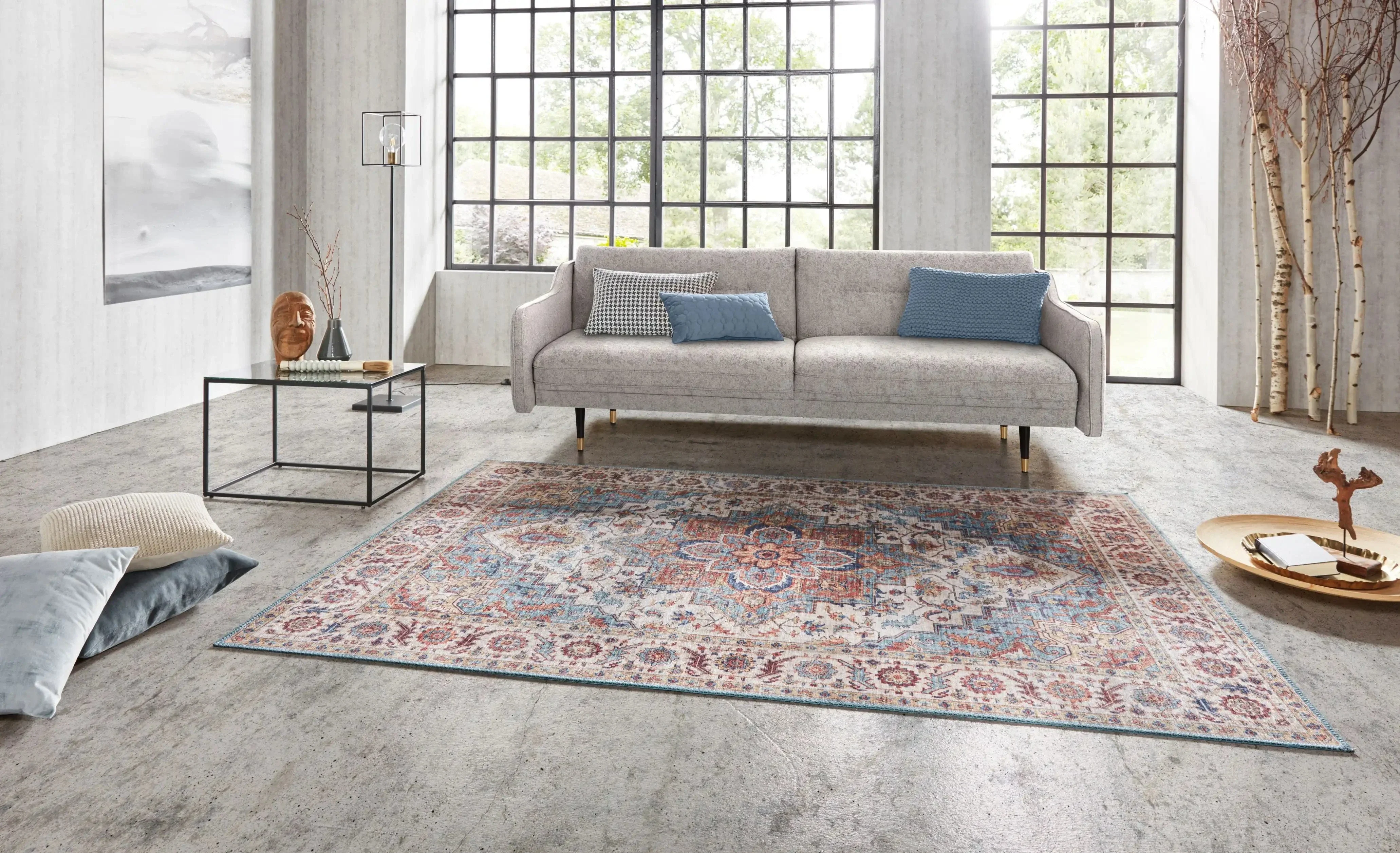Asmar 104002 Anthea Cyan Rug
