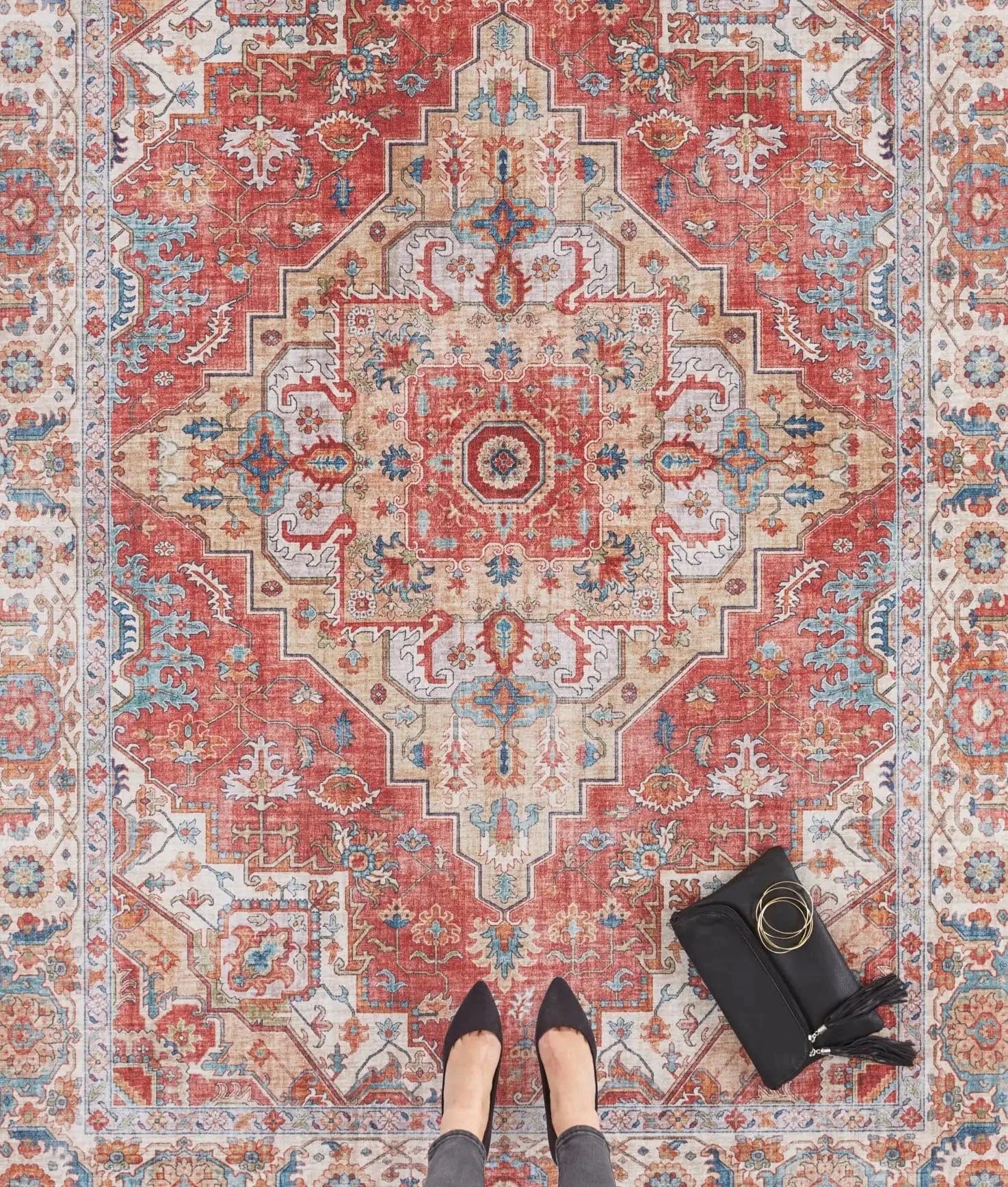 Asmar 104013 Sylla Brick Red Rug - Image 4