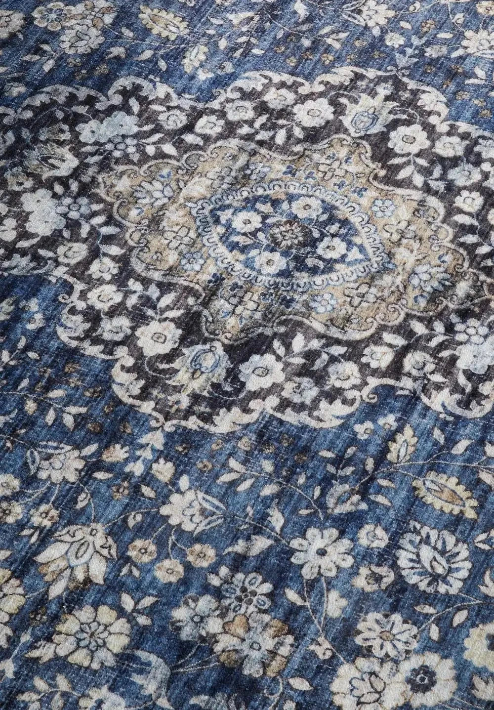 Asya 106039 Dark Blue Cream Rug - Image 2