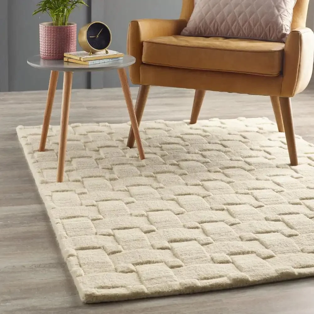 Basket Weave 3D New Ivory