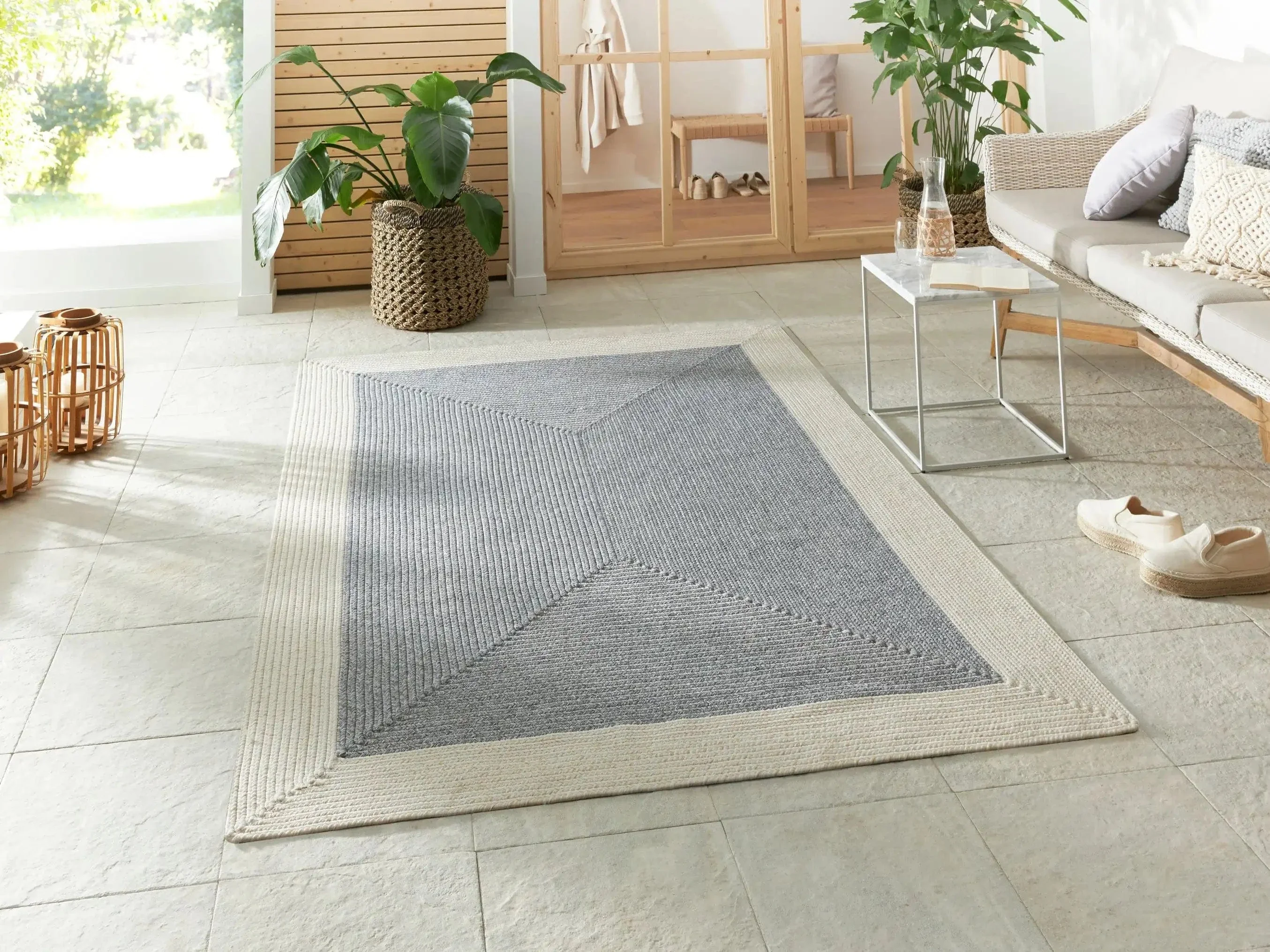 Braided 105555 Trenzado Grey Cream Rug