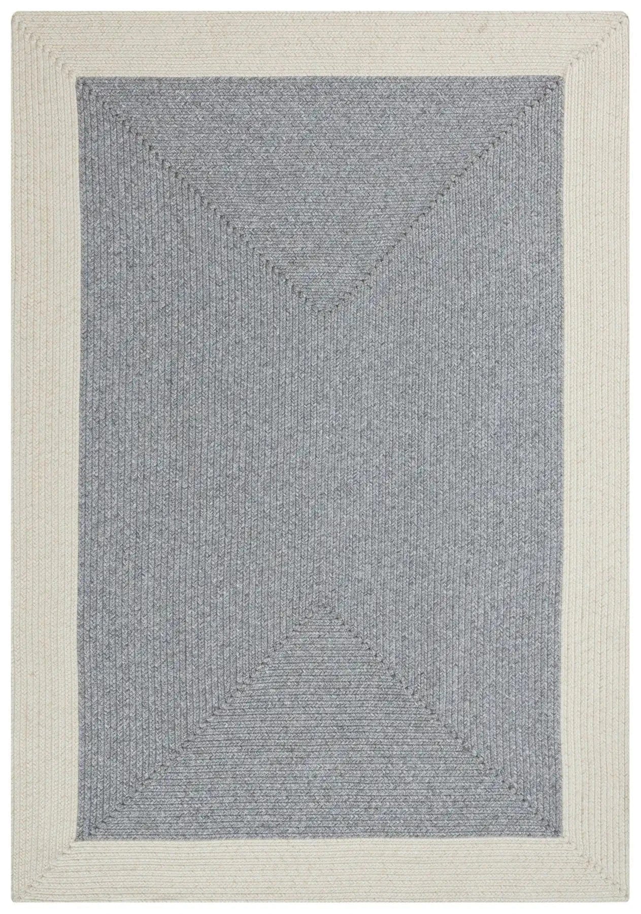Braided 105555 Trenzado Grey Cream Rug - Image 2