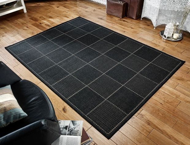 Checked Flatweave Black