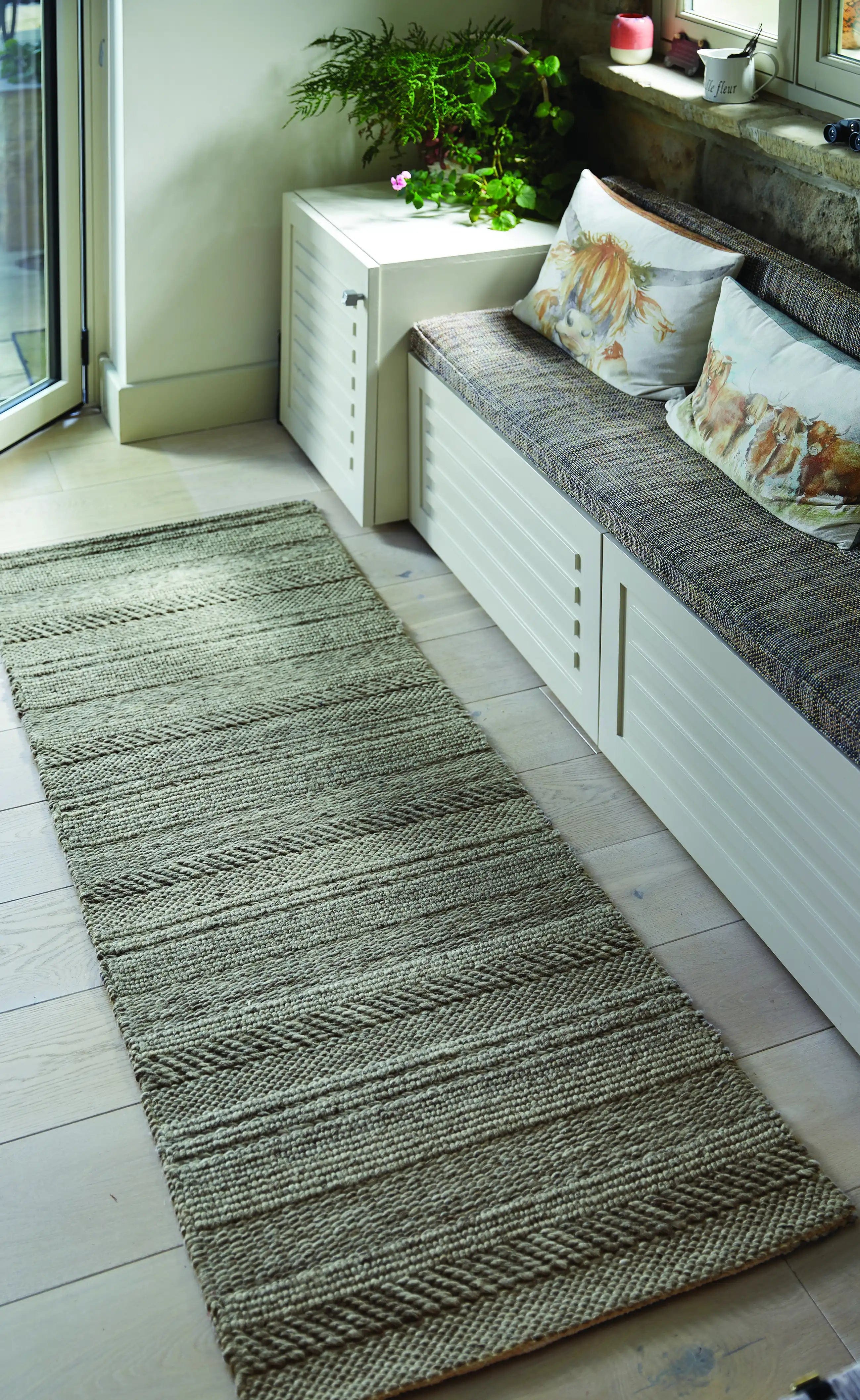 Chunky Knit Grey Rug - Image 3