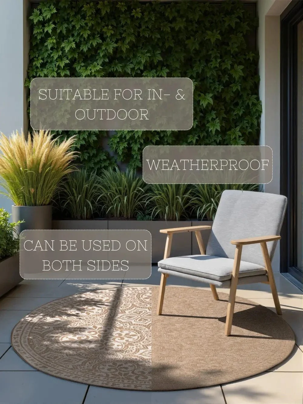 Duet 106252 Jute White Indoor / Outdoor Reversible - Image 4