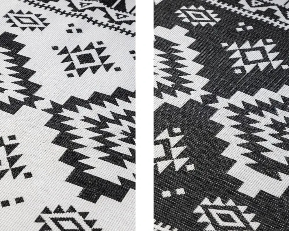 Gemini Reversible 106019 Black Rug - Image 3