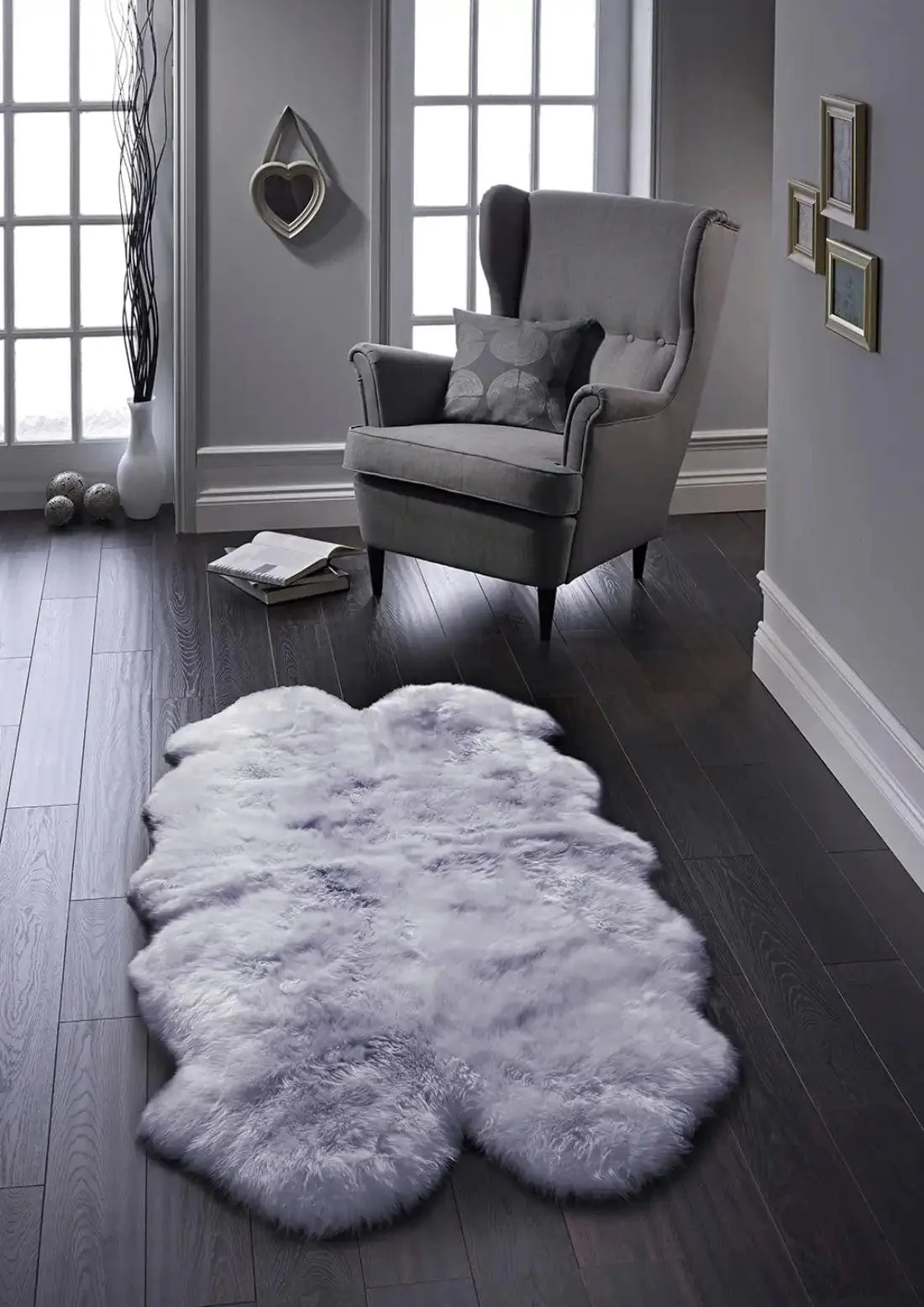 Genuine Sheepskin Grey - Image 3