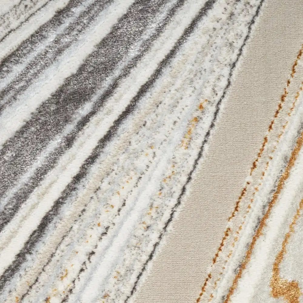 Glitz Nourison  GLZ21 Grey Gold - Image 8