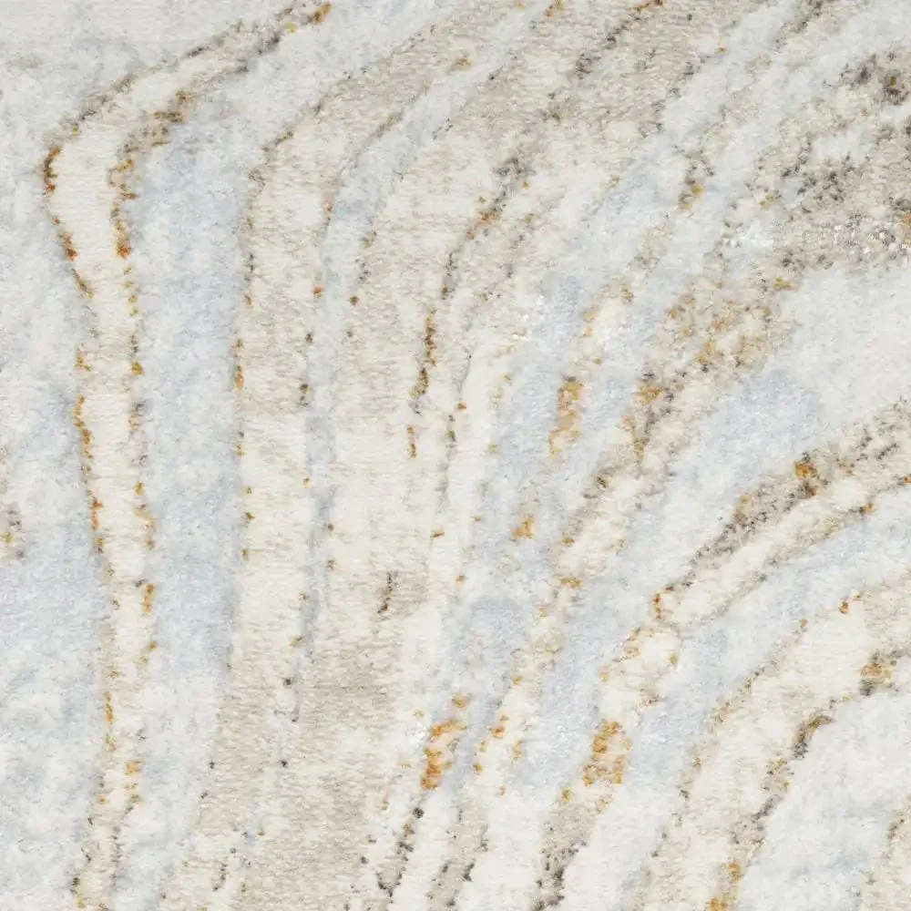 Glitz Nourison GLZ22 Grey Gold - Image 4