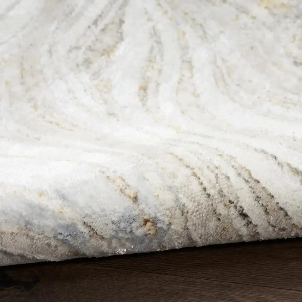 Glitz Nourison GLZ22 Grey Gold - Image 5