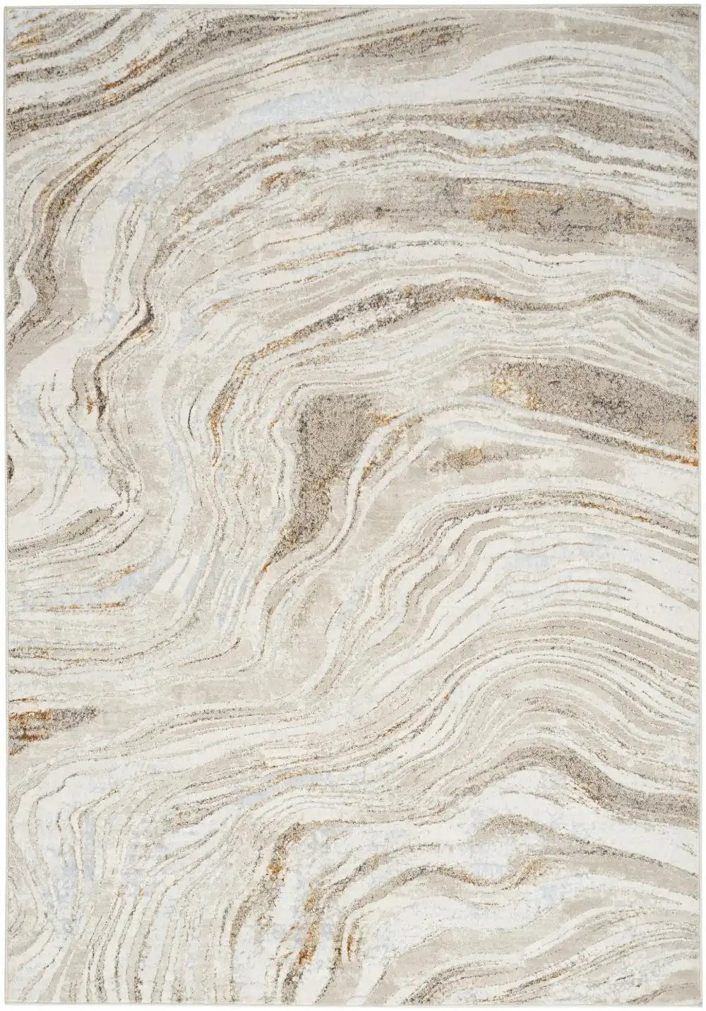 Glitz Nourison GLZ22 Grey Gold - Image 8