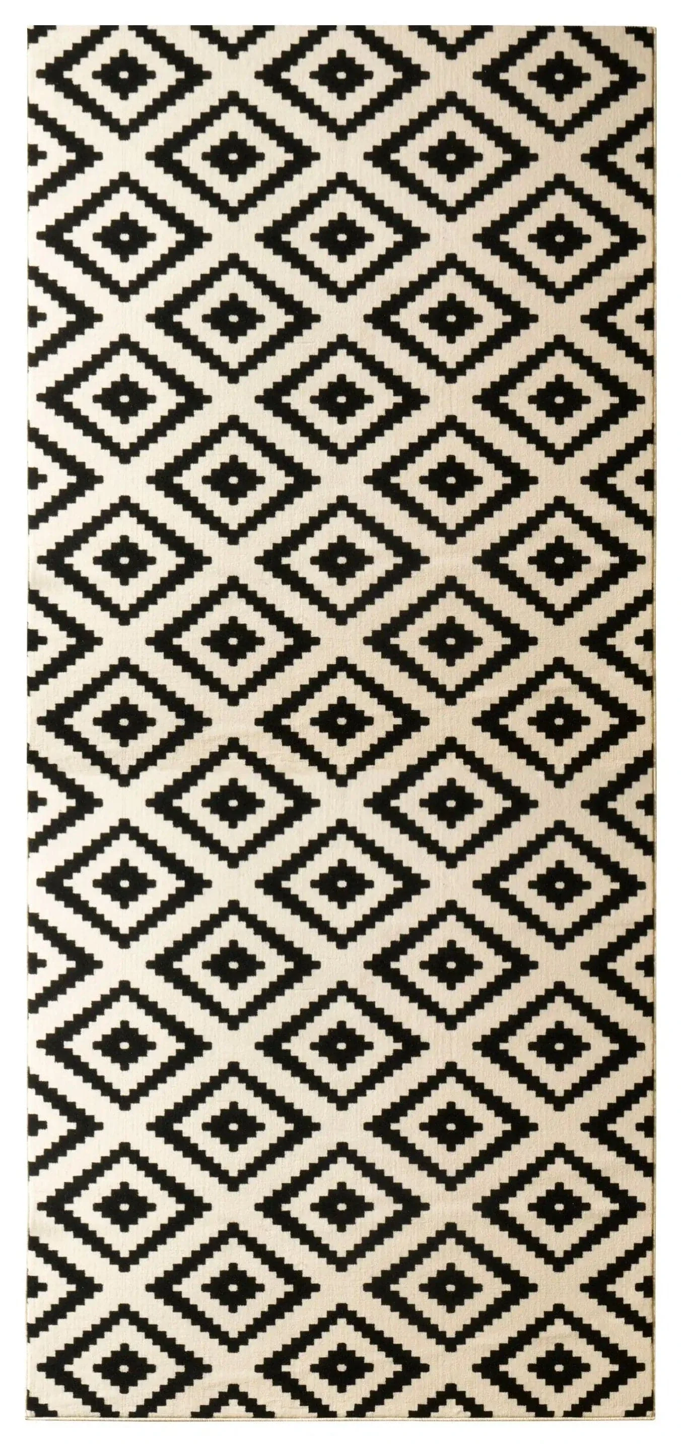 Hamla 102332 Diamond Cream Black Rug - Image 4