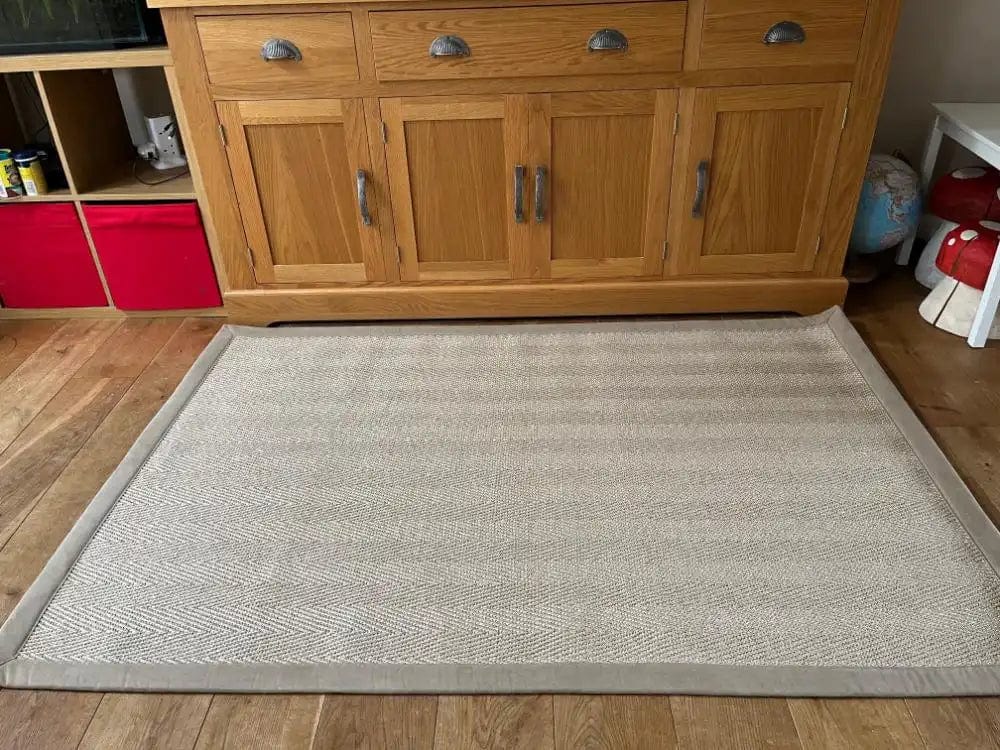 Havana Sisal Argent with a Faux Suede Caramel