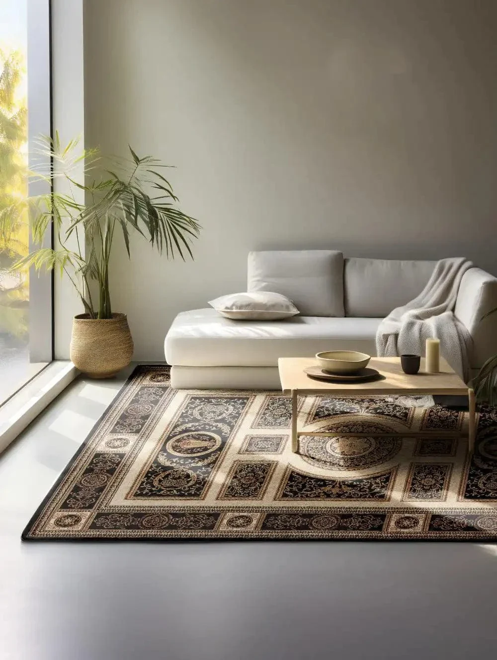 Herat 2 105989 Black Cream Rug