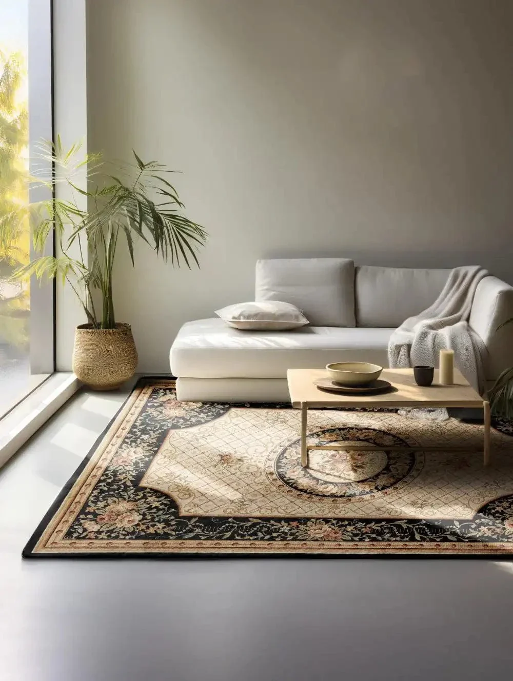 Herat 2 105993 Black Cream Rug