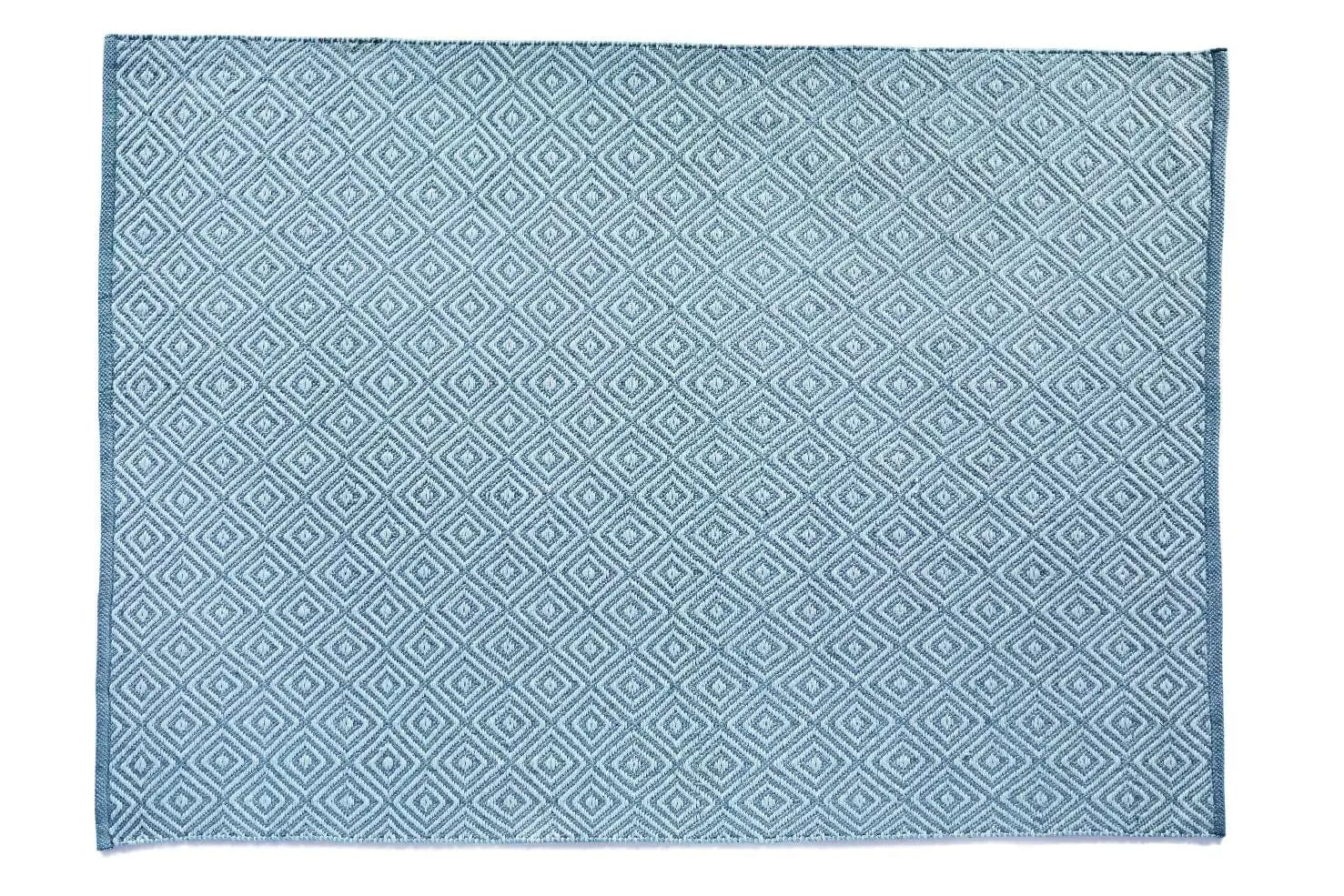 Hug Rug Woven Diamond Rug Denim Blue