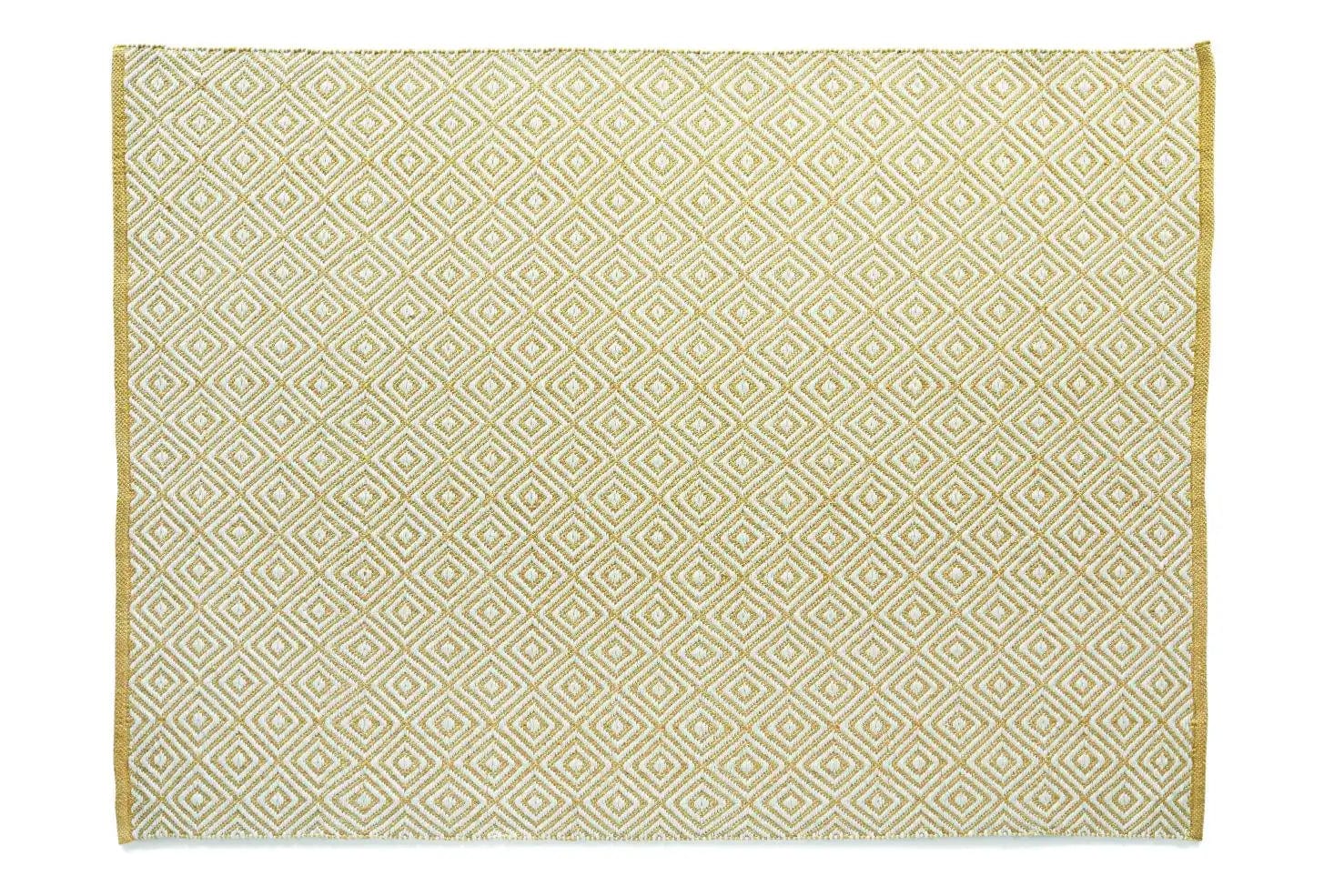 Hug Rug Woven Diamond Rug Gold