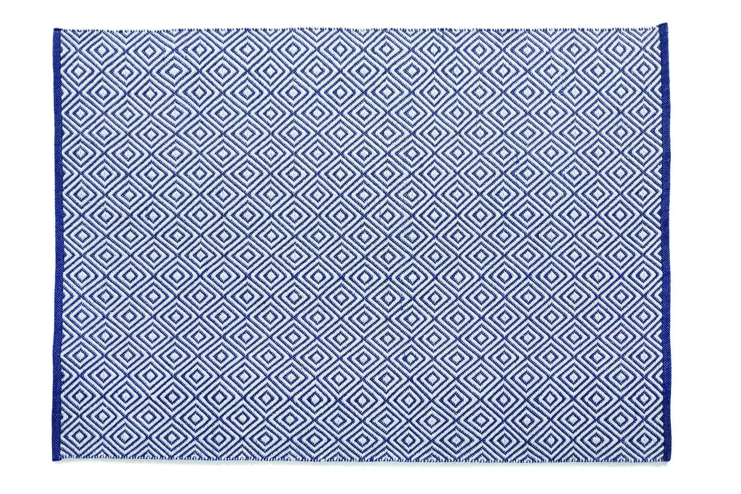 Hug Rug Woven Diamond Rug Navy