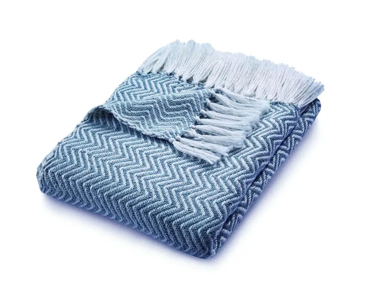 Hug Rug Woven Herringbone Rug Denim Blue - Image 3