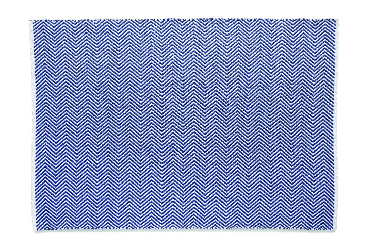 Hug Rug Woven Herringbone Rug Navy