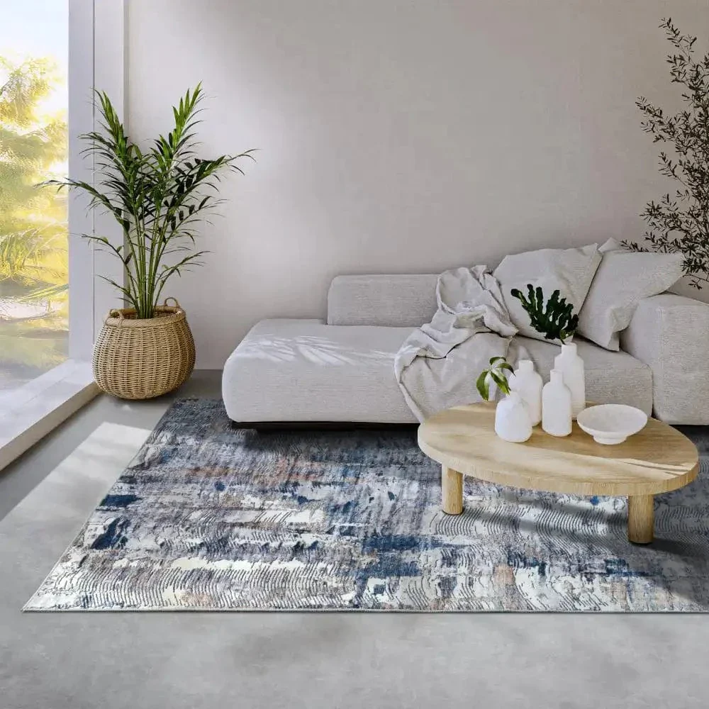 Imagination v2 Hans 106035 Dark blue Beige Rug