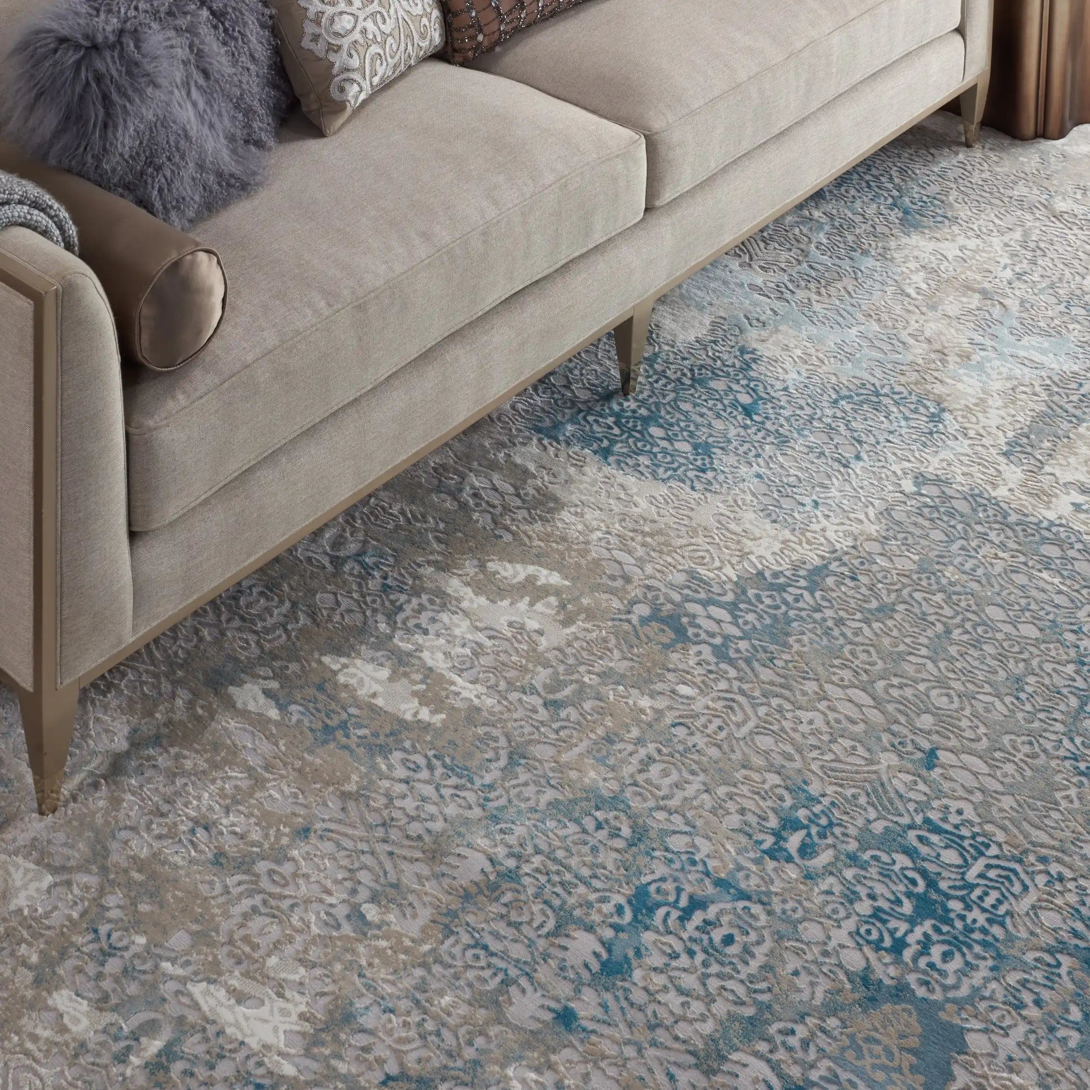 Karma Nourison KRM07 Ivory light Blue - Image 2