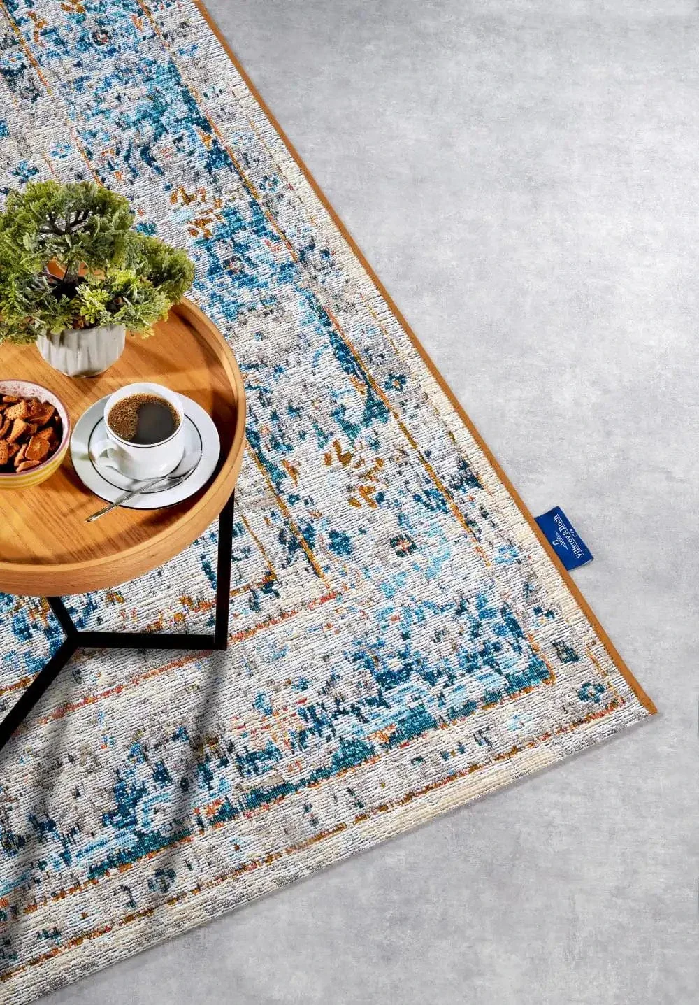 Kollektion 1767 106064 Cream Blue Rug - Image 7