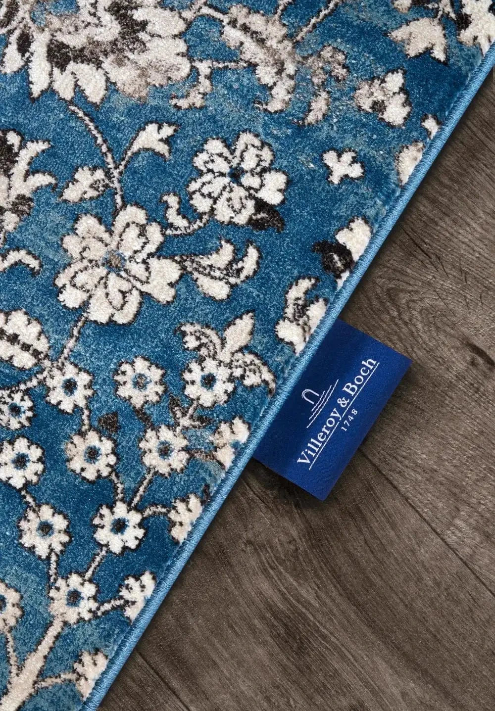 Kollektion 1869 106119 Blue Cream Rug - Image 4