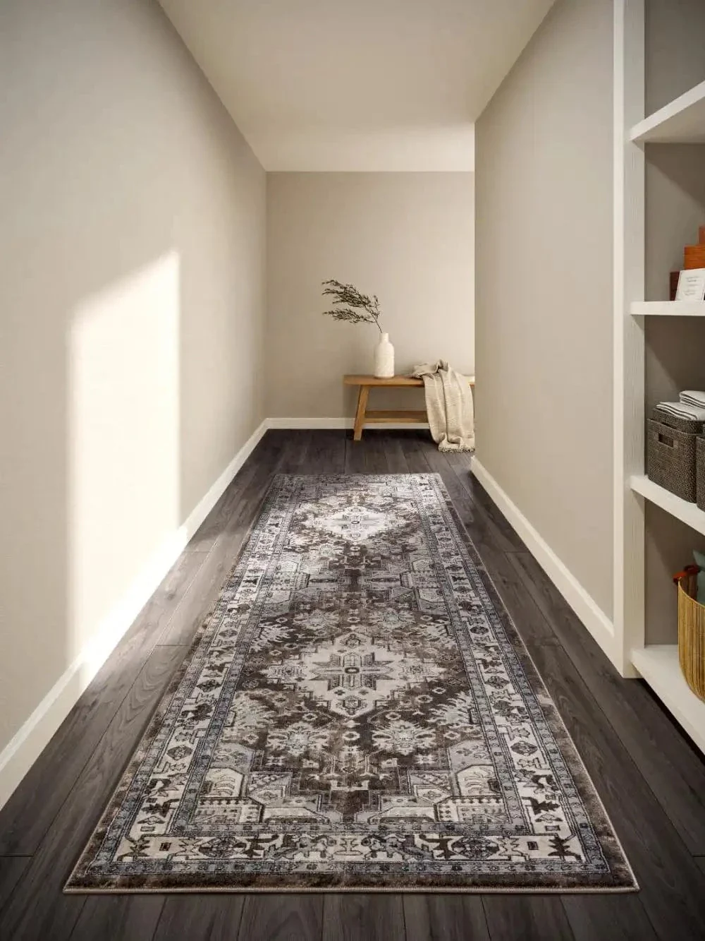 Kollektion 1869 106124 Brown Cream Rug - Image 5