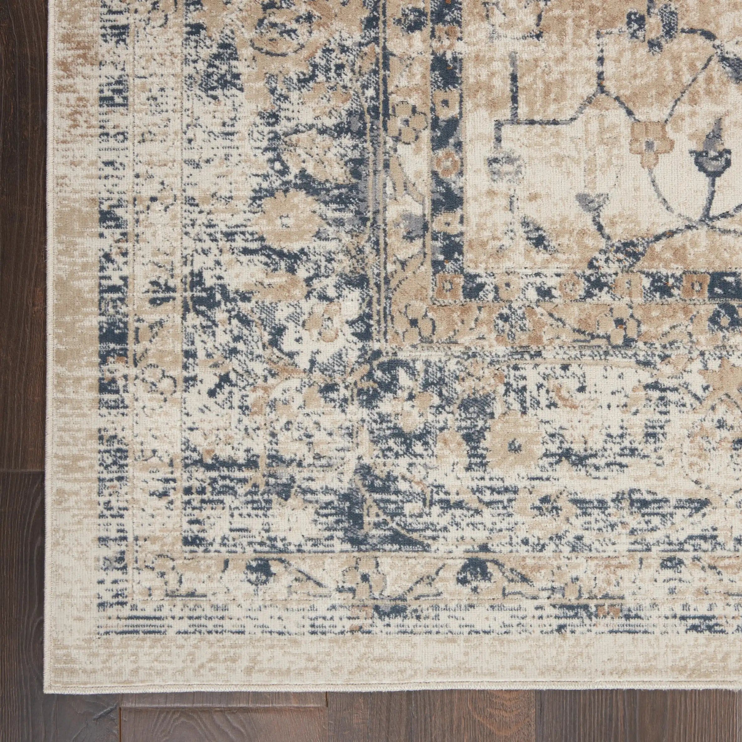 Kathy Ireland Malta MAI11 Ivory Blue Runner - Image 2
