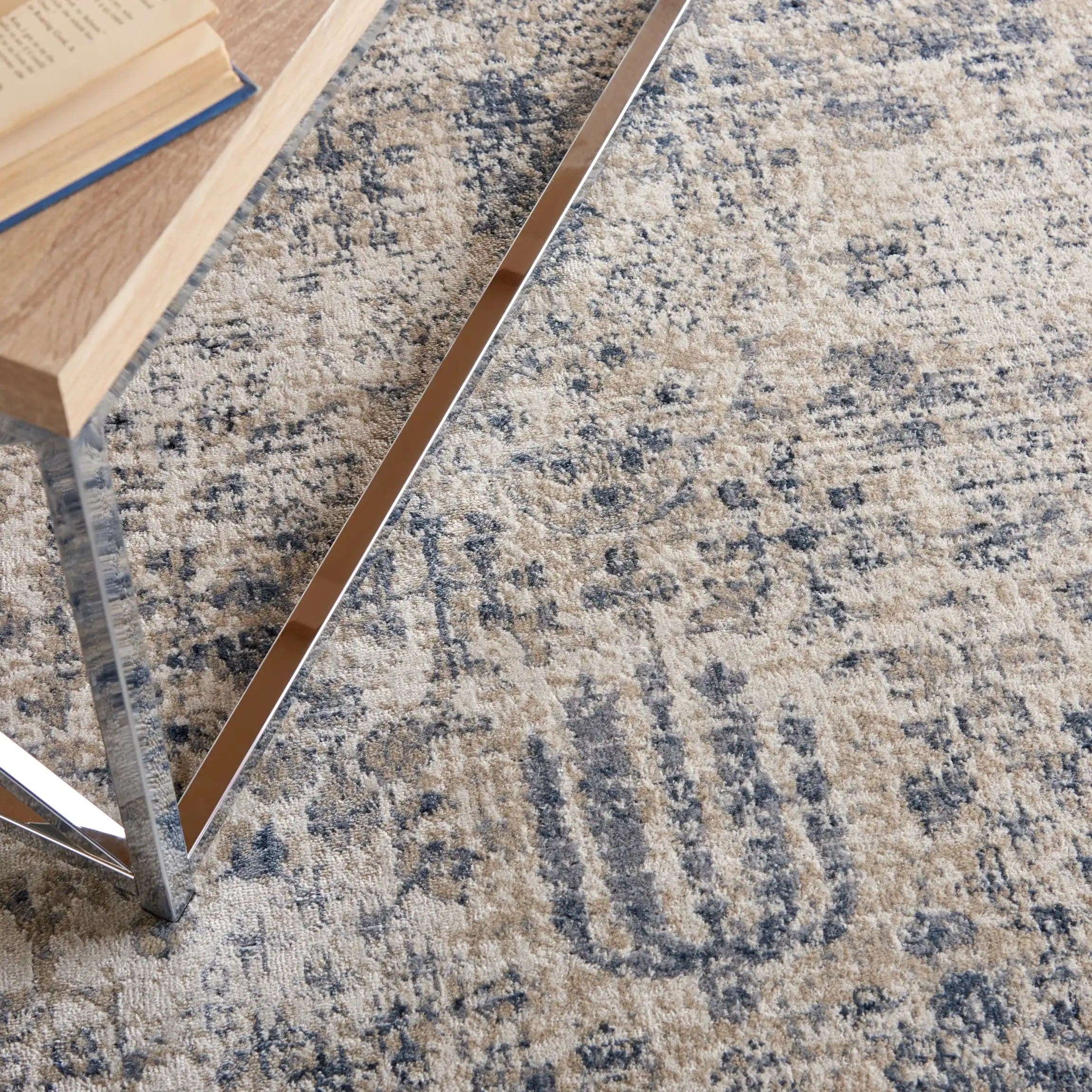 Kathy Ireland Malta MAI12 Ivory Blue Runner - Image 2