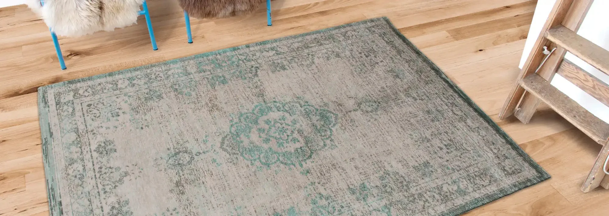 Fading World Medallion 8259 Jade Oyster Rugs - Image 3