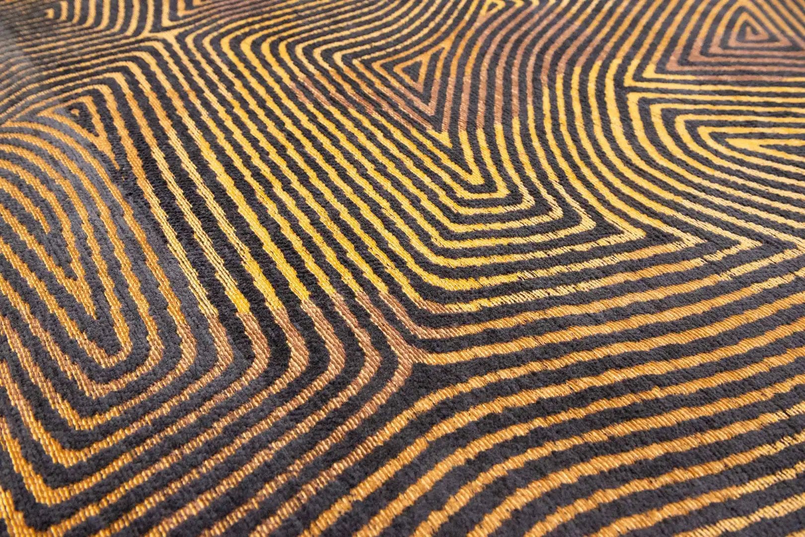 Meditation Coral 9227 Black Gold Rugs - Image 3