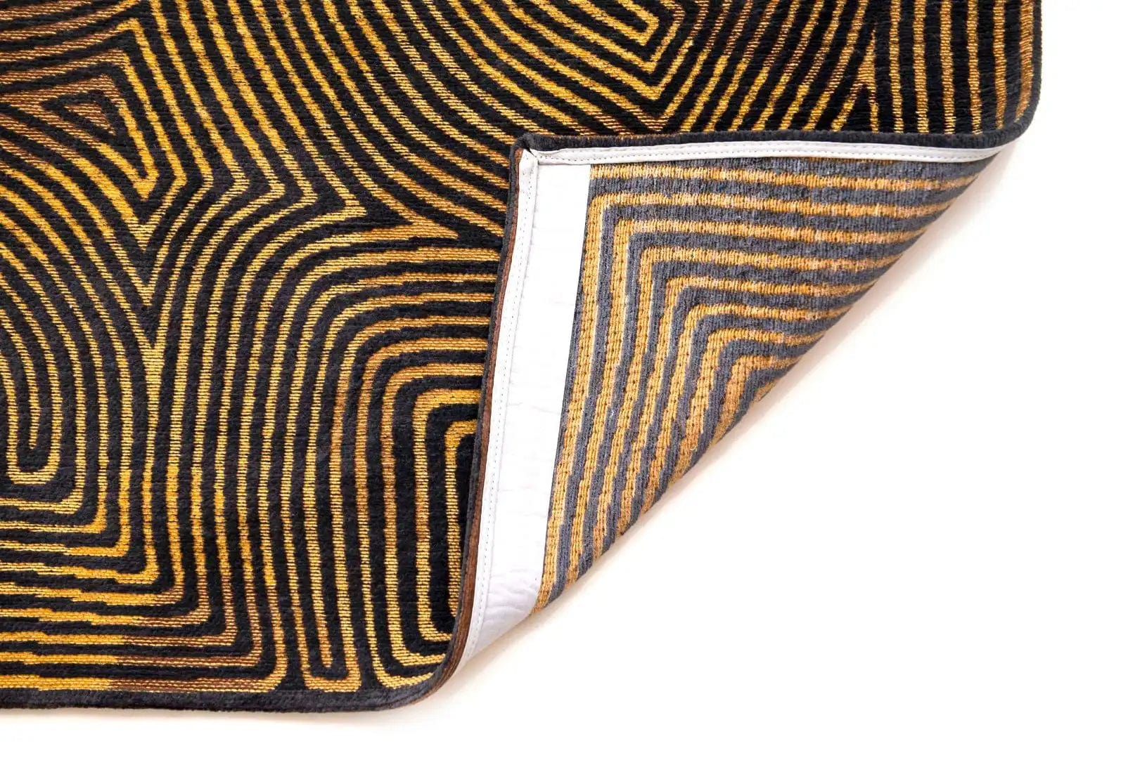 Meditation Coral 9227 Black Gold Rugs - Image 4