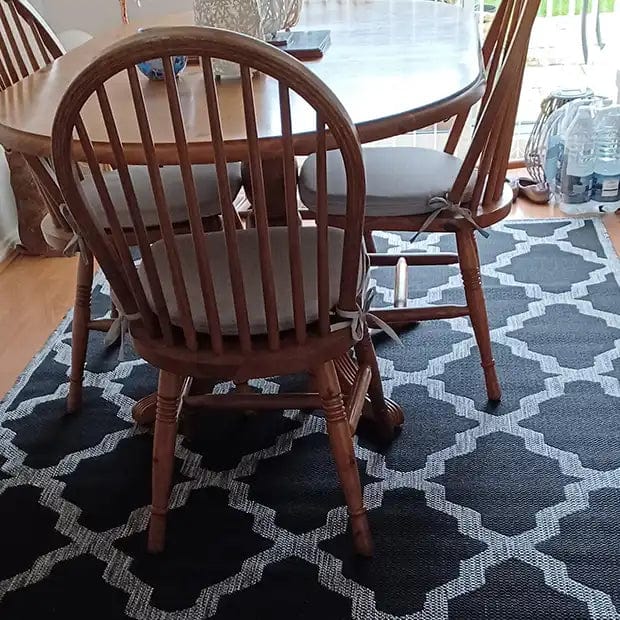 Moda Flatweave Trellis Blue - Image 3