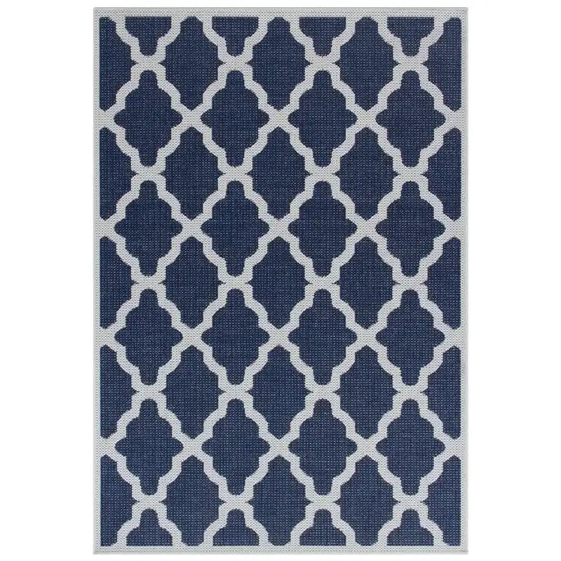 Moda Flatweave Trellis Blue - Image 5