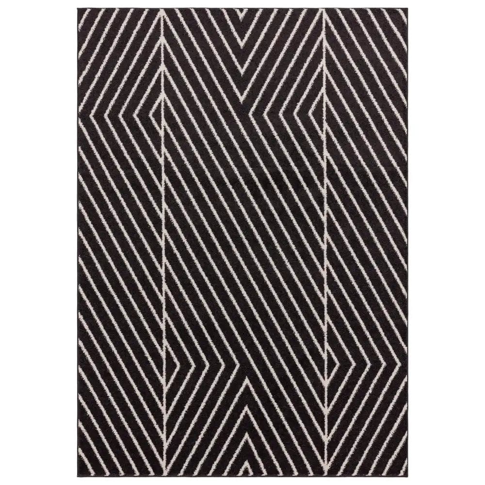 Muse Black Linear Rug MU10 - Image 2