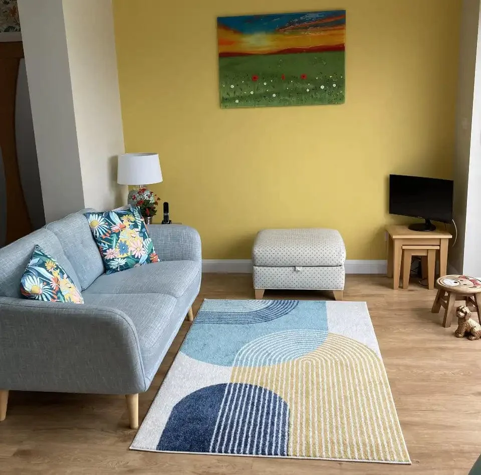 muse blue retro rug mu15 - Image 3