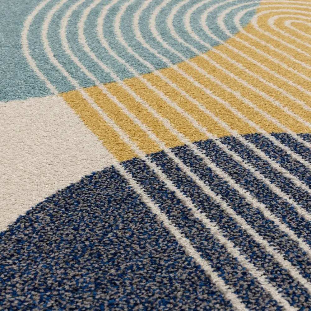 muse blue retro rug mu15 - Image 6