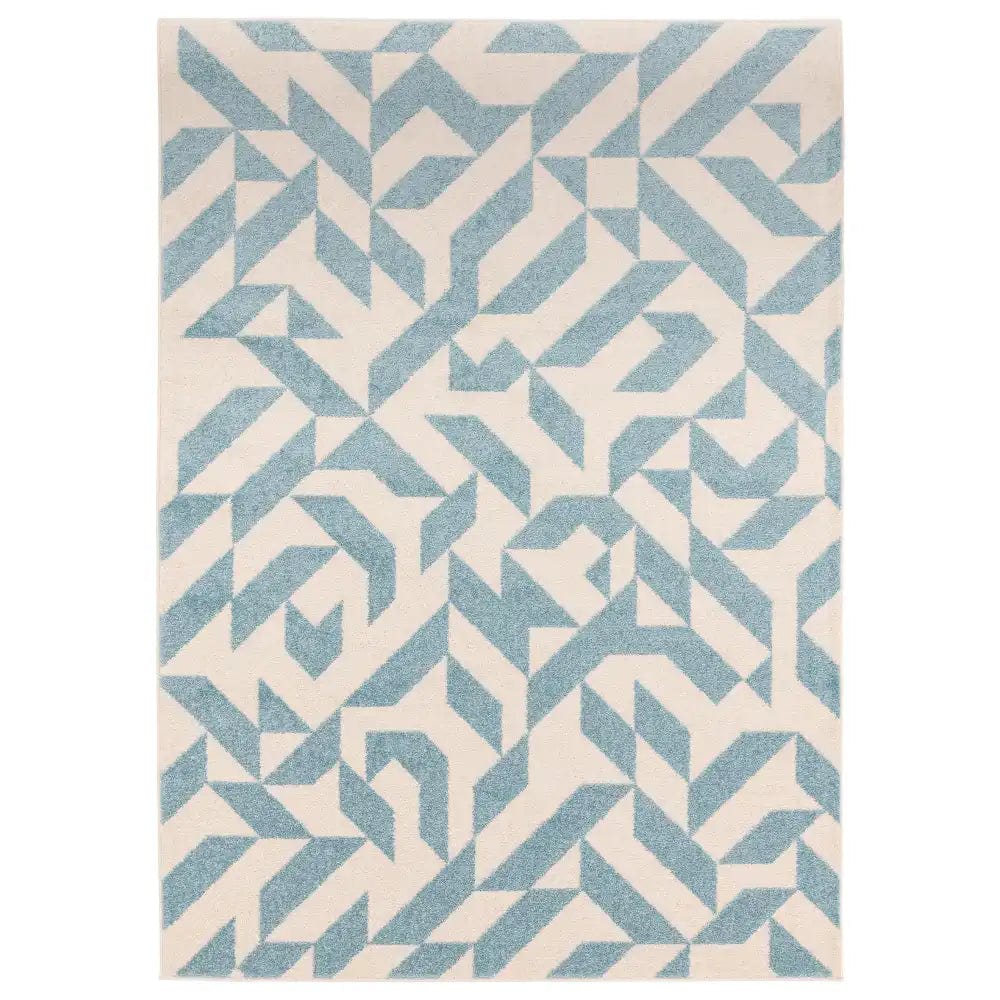 muse blue shapes rug mu03 - Image 2