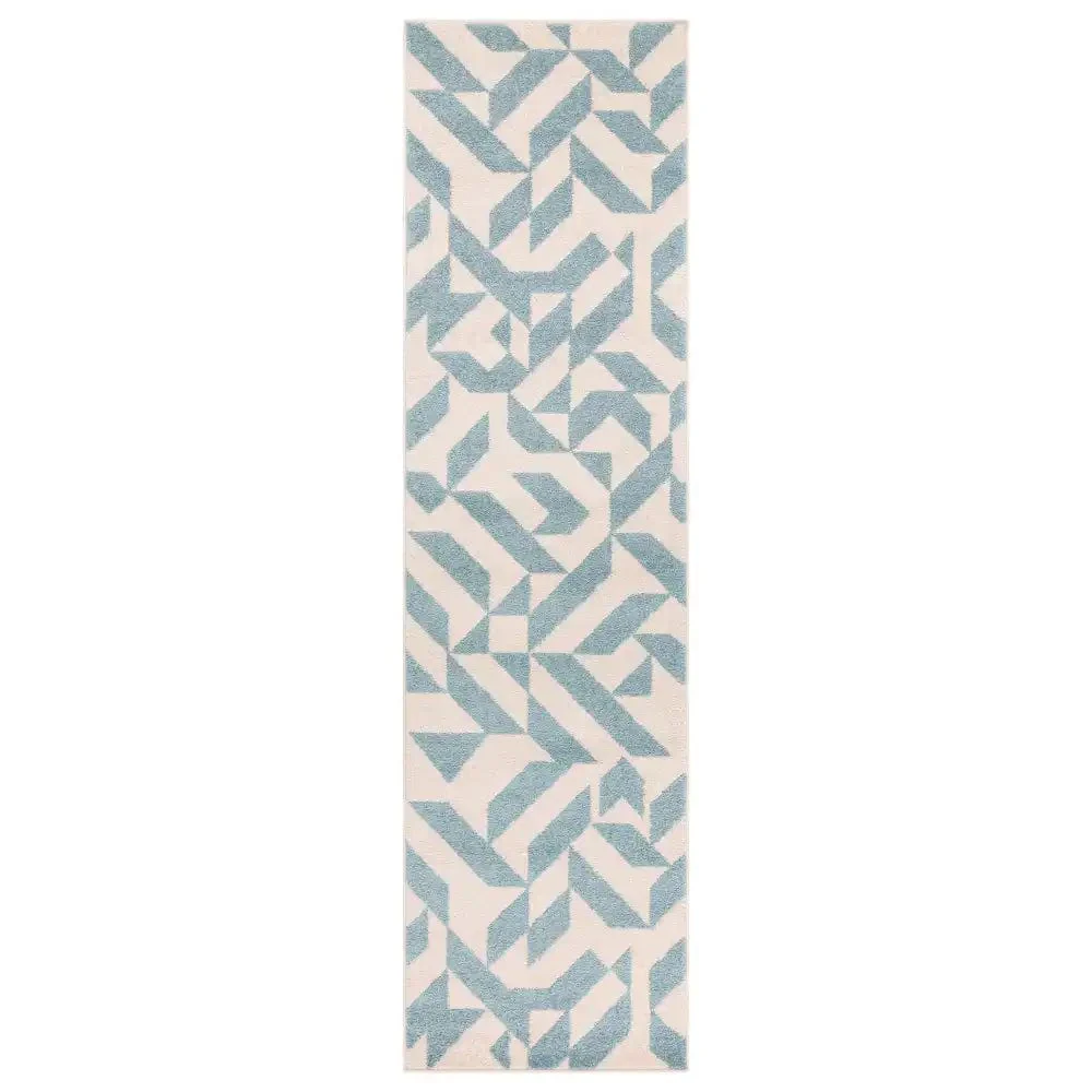 muse blue shapes rug mu03 - Image 3