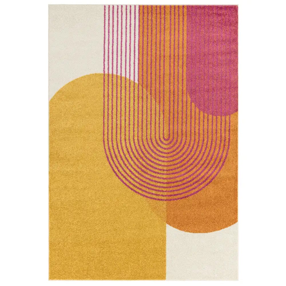 muse orange retro rug mu13 - Image 2