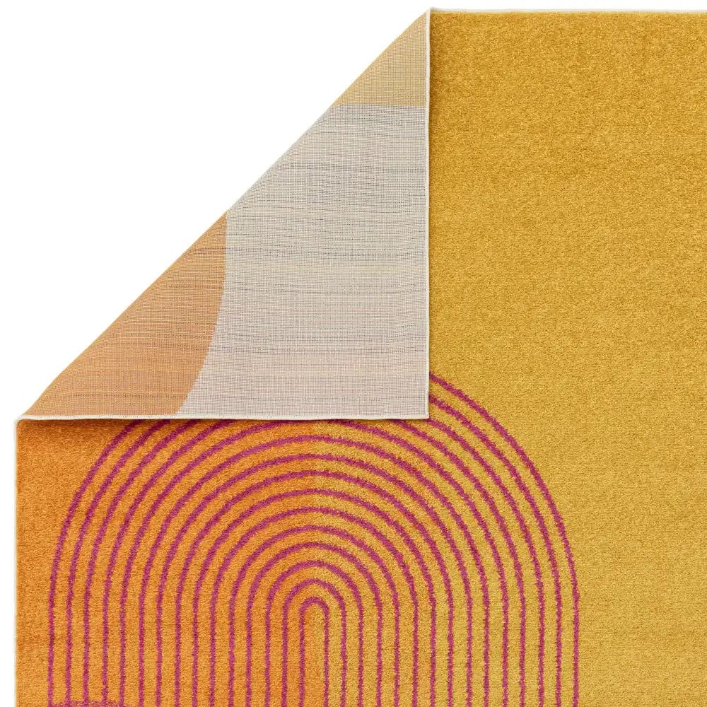 muse orange retro rug mu13 - Image 5